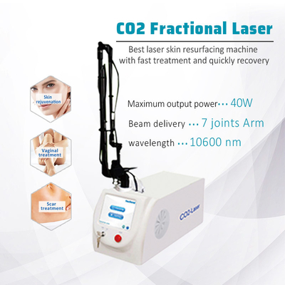 Portable Ce Iso Approved Fractional Laser Machine Tái tạo bề mặt da Thắt chặt âm đạo