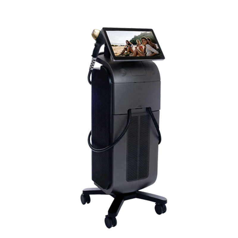 Máy triệt lông laser diode nút dừng khẩn cấp có hệ thống làm mát bằng nước và không khí bán dẫn đảm bảo triệt lông