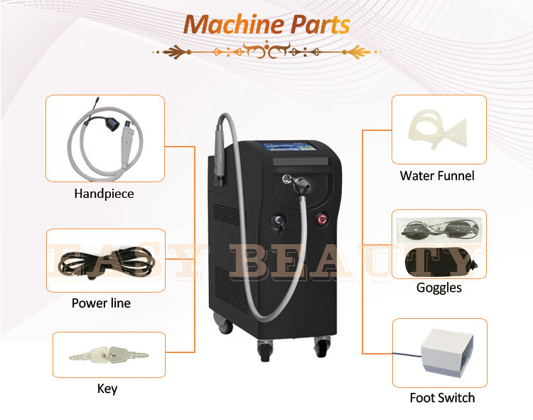 Shot 4000000 Times Diode Laser Hair Removal Machine Featuring Repetition Rate 0.5 đến 10Hz và ABS Stainless Steel Housing
